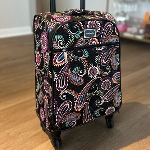 Vera Bradley Carry-On Roller Suitcase Paisley- 22 inch